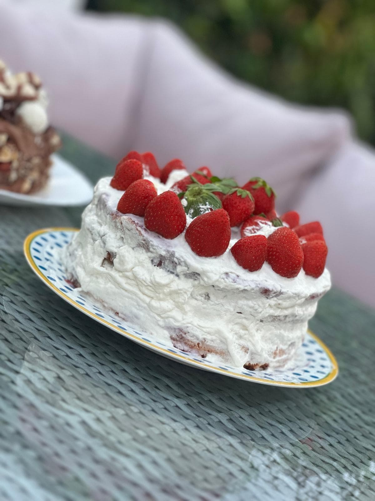 Strawberry cake with rice flour