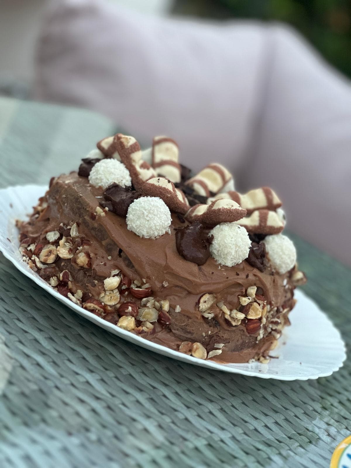 Nutella and chocolate cake